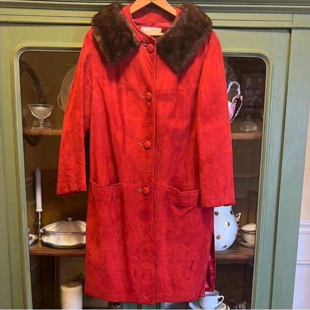 60s Vintage Red Coat